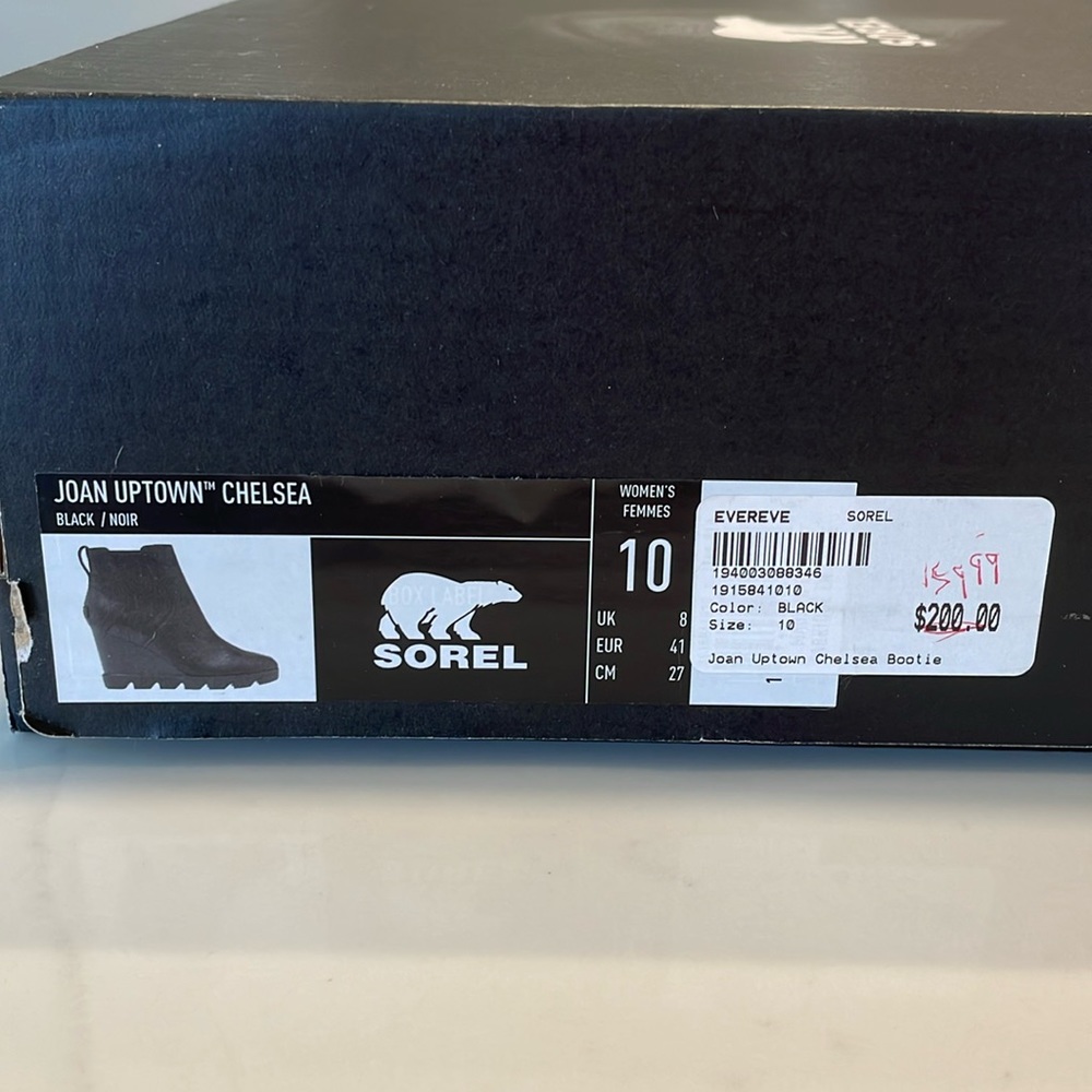 Sorel Uptown Chelsea wedge bootie black. Worn once.